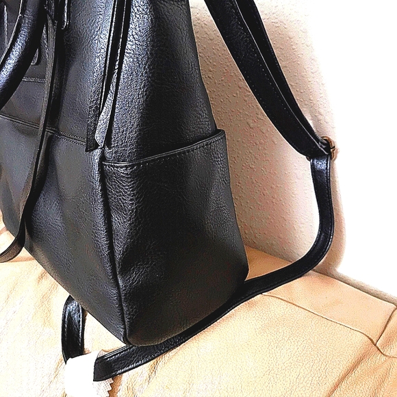 Faux Leather Shoulder Bag + Handbag - Picture 5 of 5